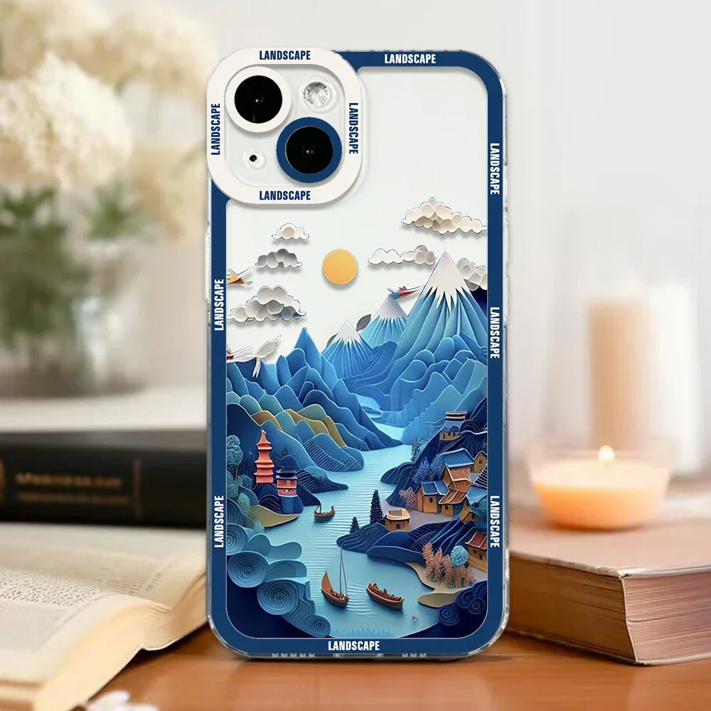 Fantasy Scenery Illustration Clear iPhone Case