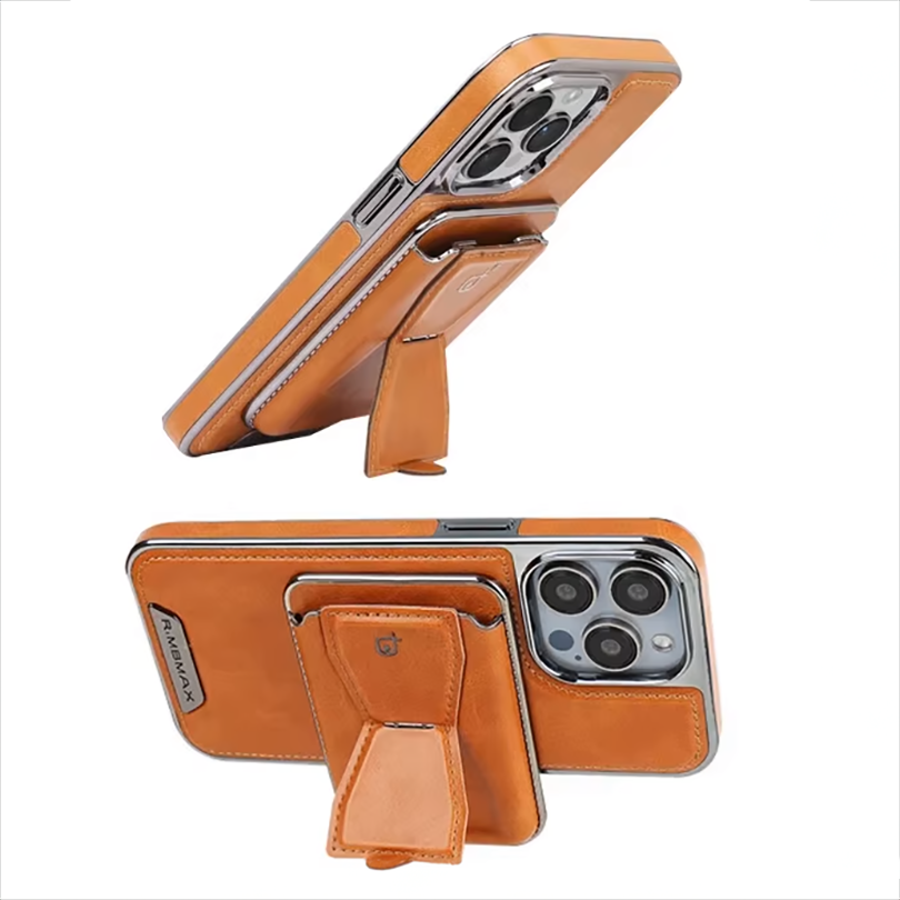 Leather MagSafe iPhone Case With Wallet and Flipstand