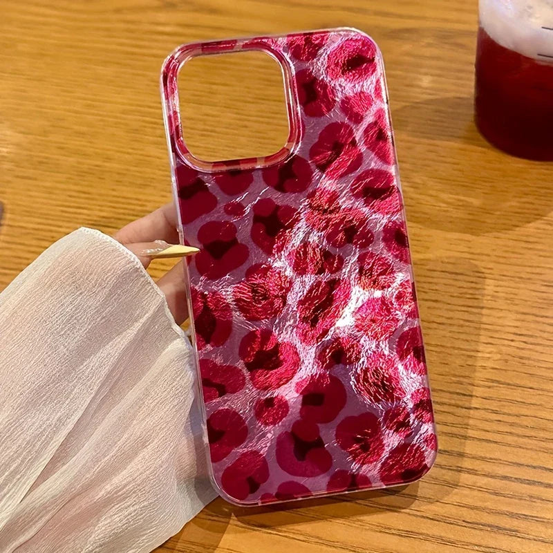 Pink Leopard Print iPhone Case