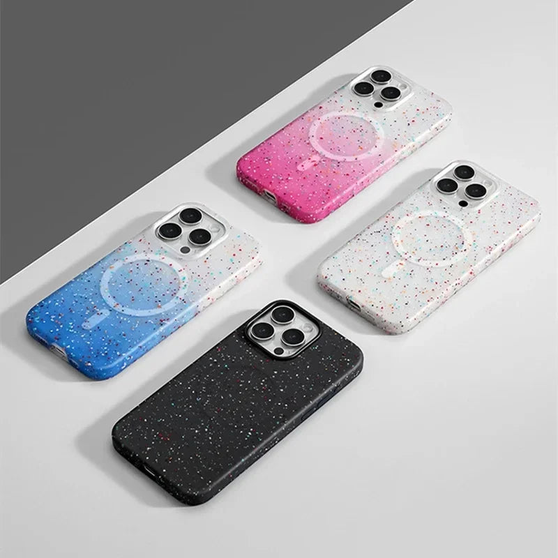 Speckled Magsafe Silicone iPhone Case with Soft Touch Finish & Camera Lens Protection