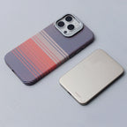 Checkered iPhone Case with Camera Lens Kickstand and Metal Style Frame