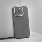 Woven Fabric iPhone Case with Metal Style Camera Frame and Lens Guard