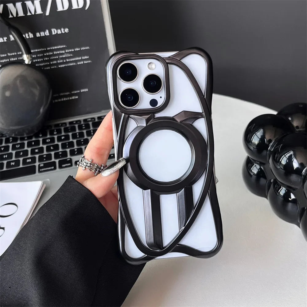Transparent Geometric Ring iPhone Case Shockproof Slim Protective Cover