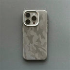 Camo Pattern iPhone Case with Metal Style Camera Frame and Lens Guard