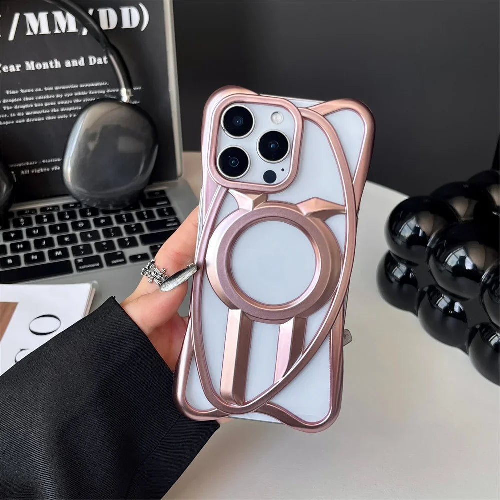 Transparent Geometric Ring iPhone Case Shockproof Slim Protective Cover