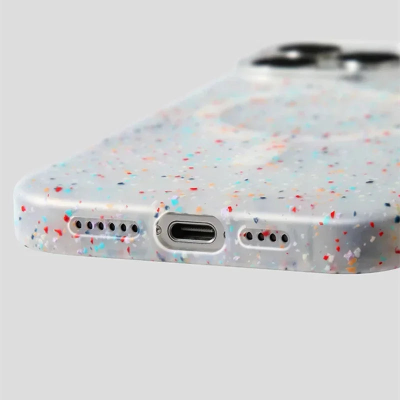 Speckled Magsafe Silicone iPhone Case with Soft Touch Finish & Camera Lens Protection