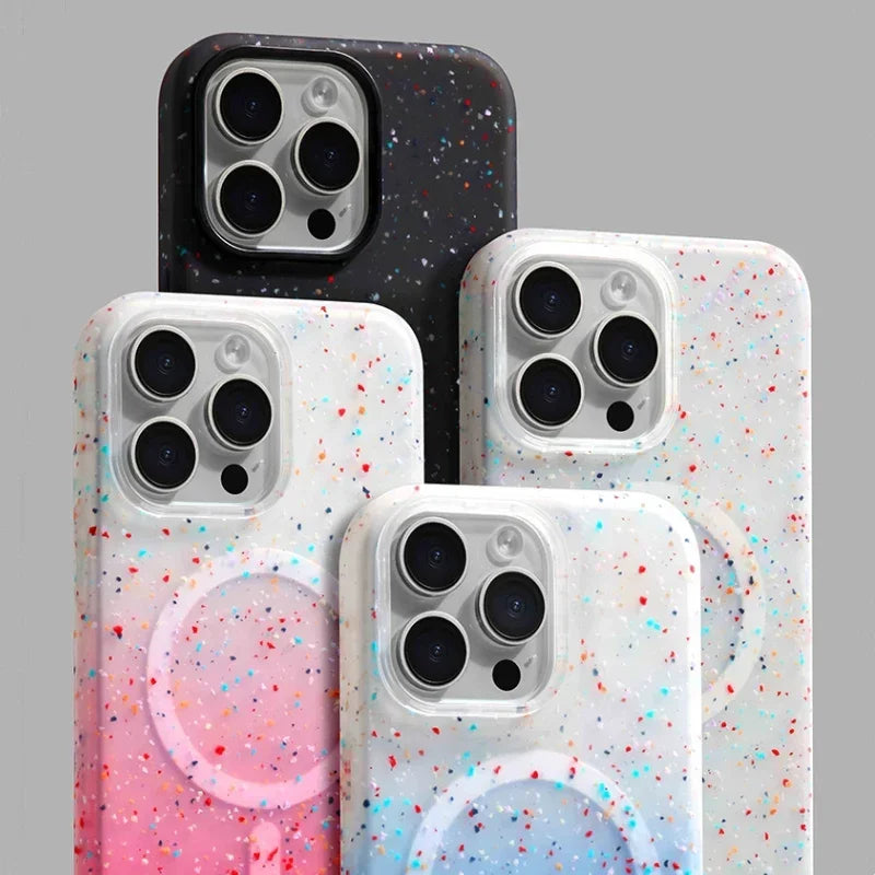 Speckled Magsafe Silicone iPhone Case with Soft Touch Finish & Camera Lens Protection