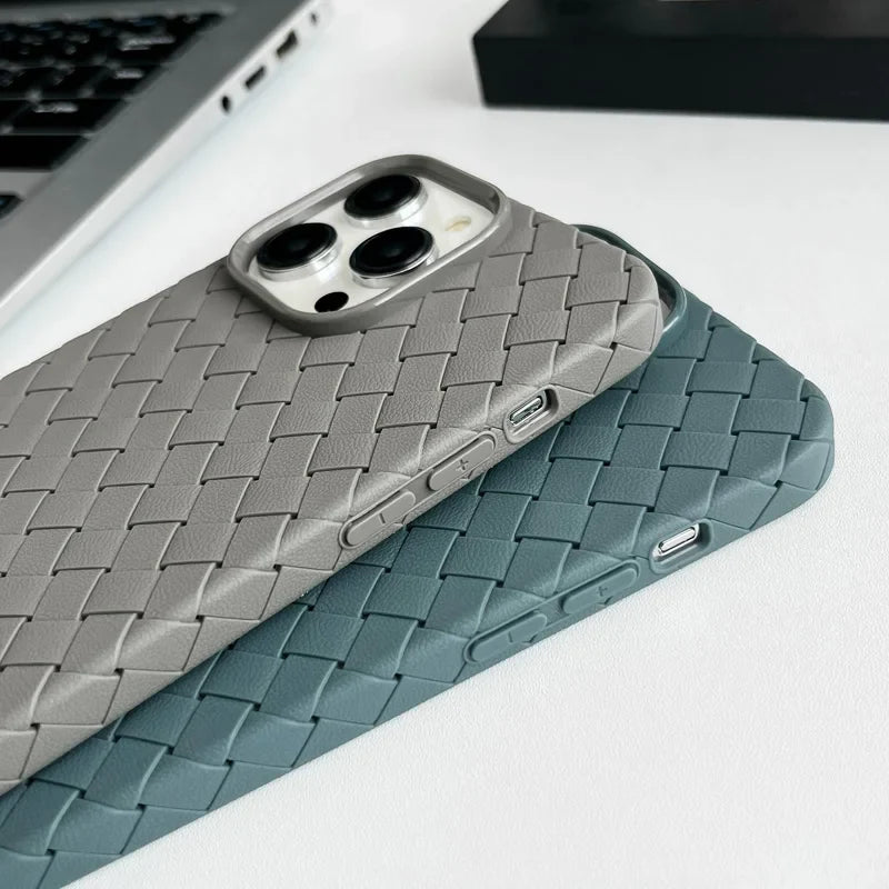 Braided Weave Texture iPhone Case Shockproof Slim Protective Cover