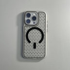 Sporty MagSafe iPhone Case with Honeycomb Cube Texture and Anti Slip Grip