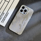 Camo Pattern iPhone Case with Metal Style Camera Frame and Lens Guard