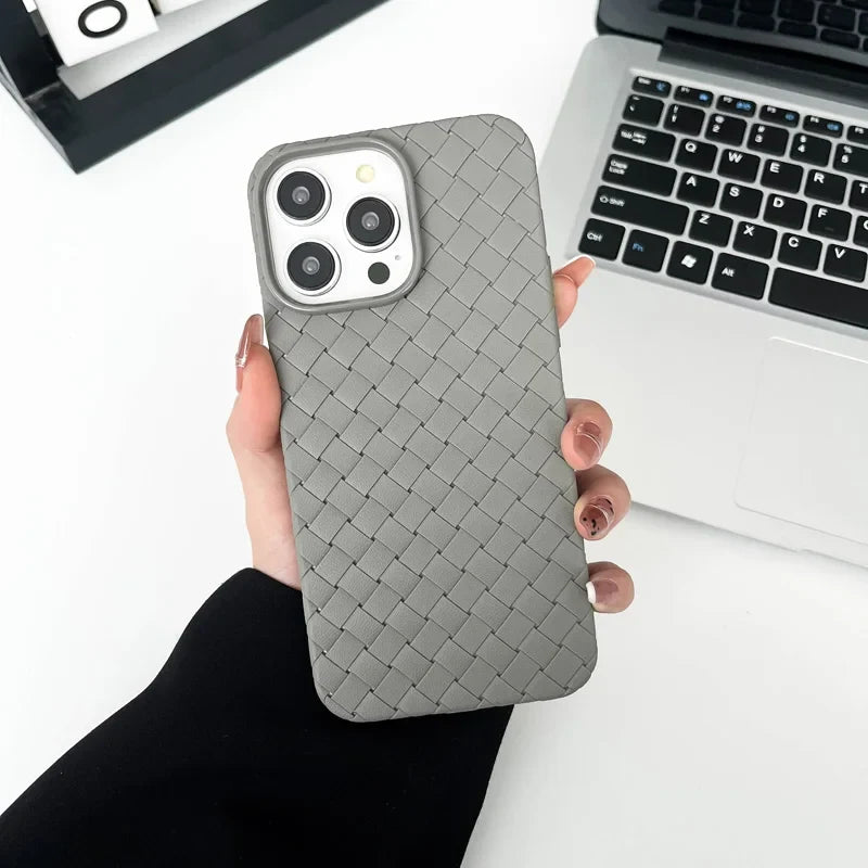Braided Weave Texture iPhone Case Shockproof Slim Protective Cover