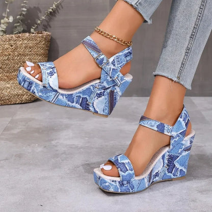 Averie Denim Wedges