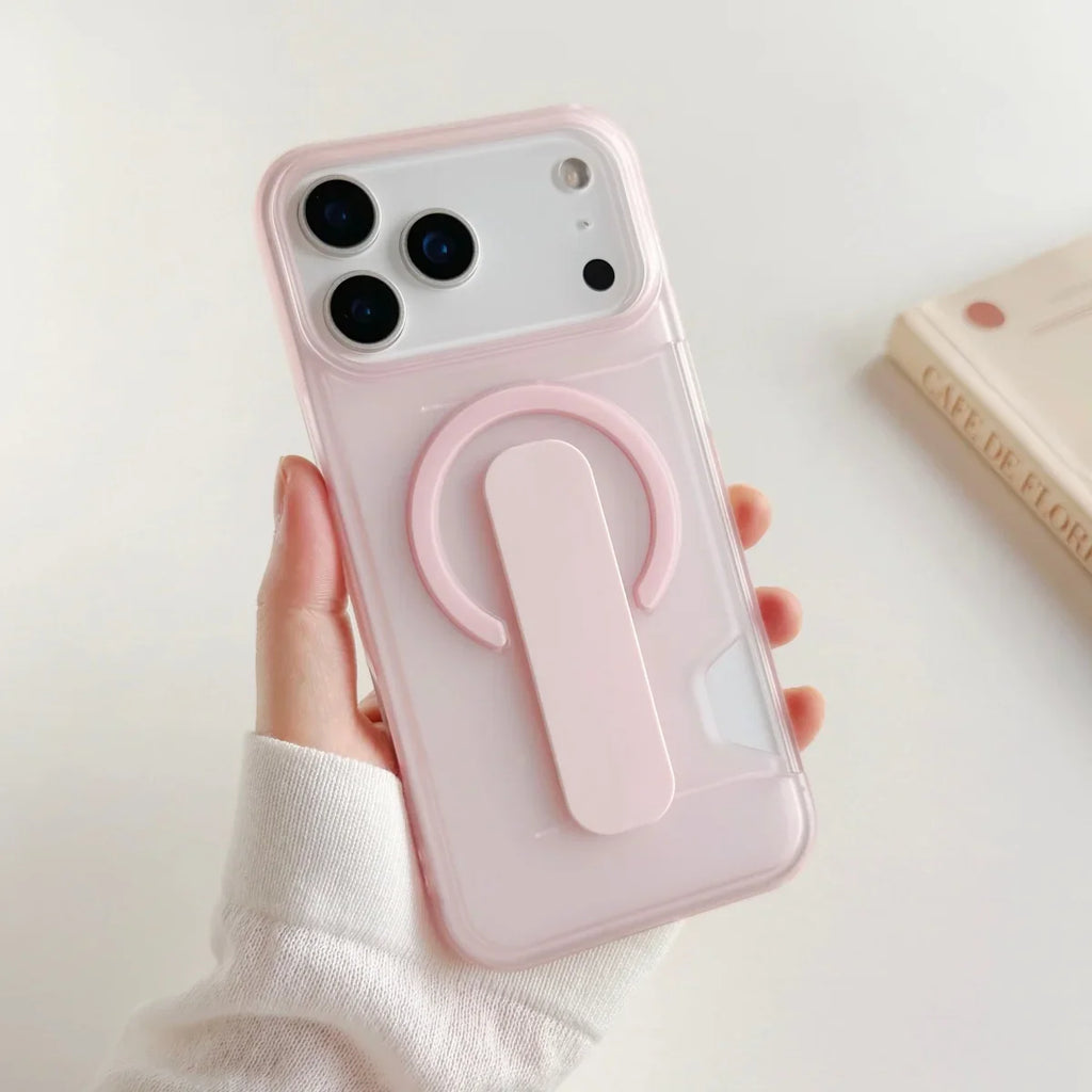 Translucent MagSafe iPhone Case With Grip Stand