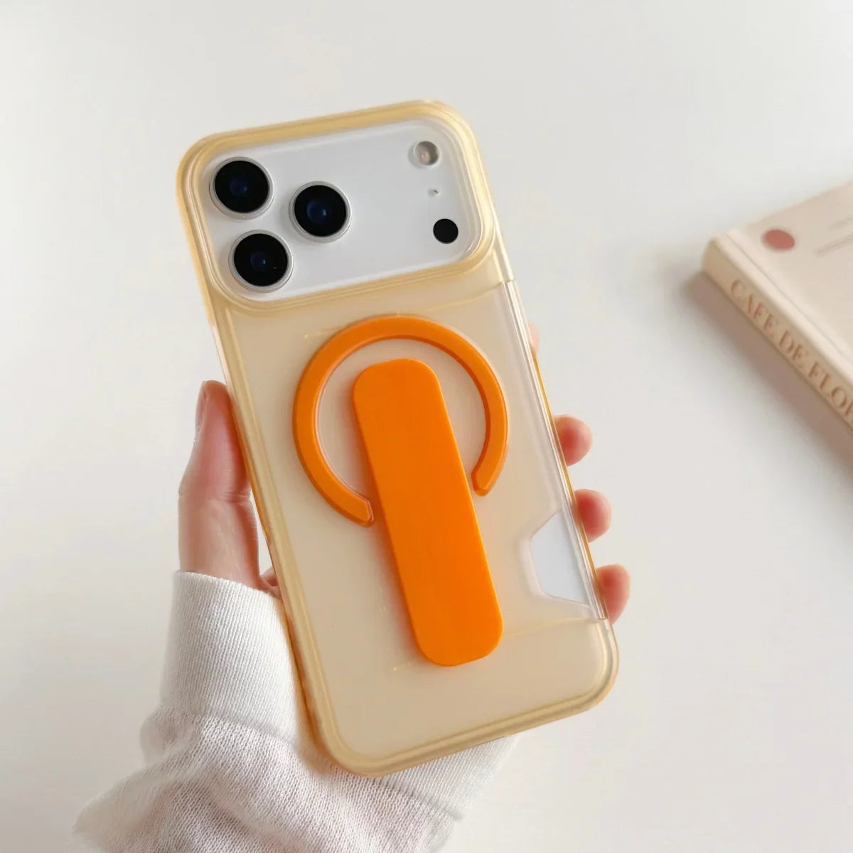 Translucent MagSafe iPhone Case With Grip Stand