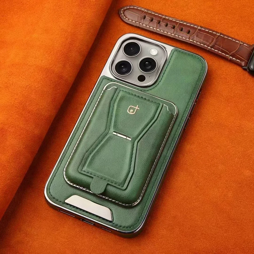 Leather MagSafe iPhone Case With Wallet and Flipstand