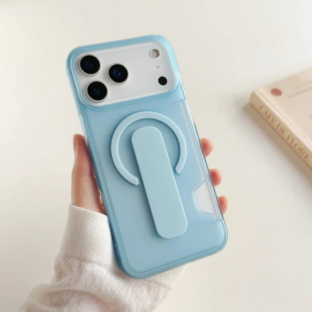 Translucent MagSafe iPhone Case With Grip Stand