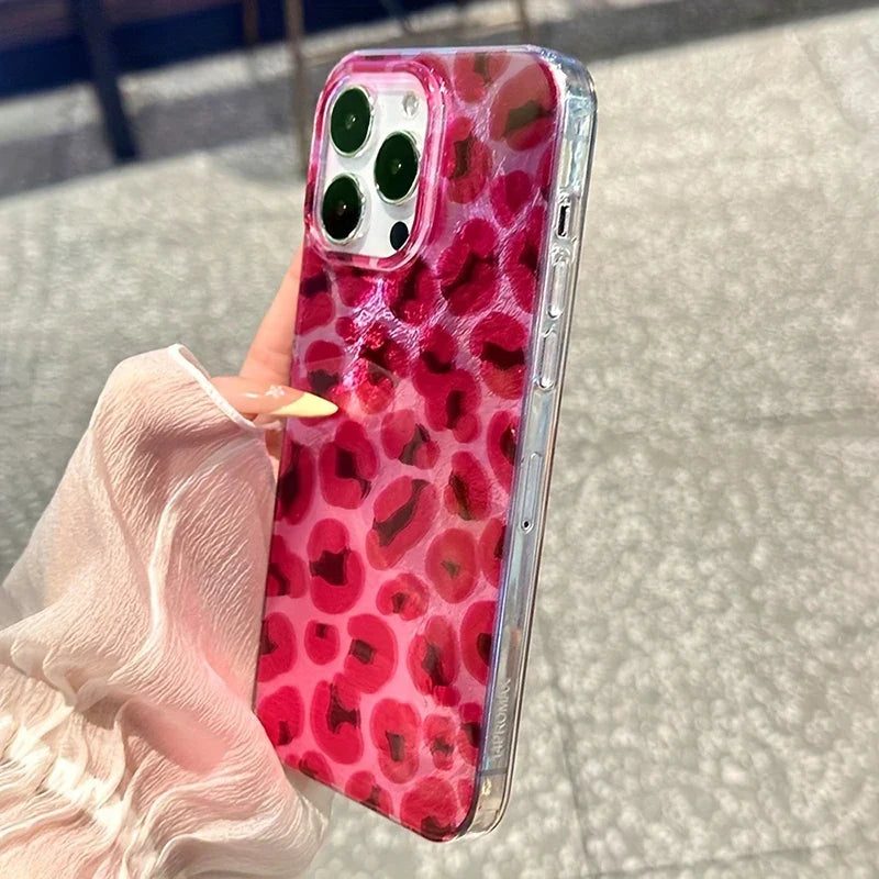 Pink Leopard Print iPhone Case