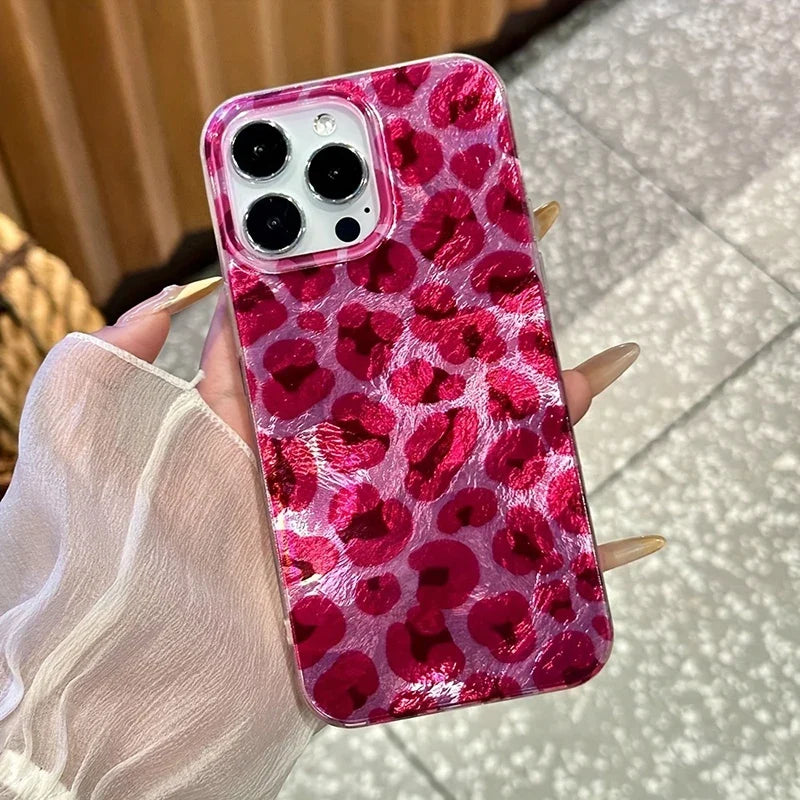 Pink Leopard Print iPhone Case