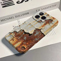 Cracked Paint iPhone Case with Raised Camera Frame and Full Edge Coverage