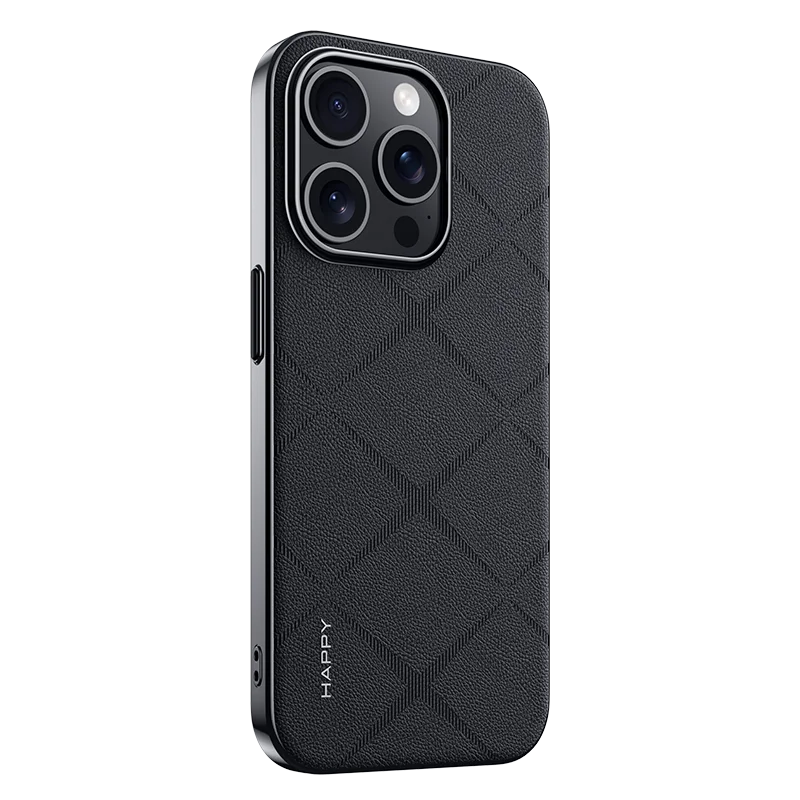 Diamond Pattern Leather Slim iPhone Case
