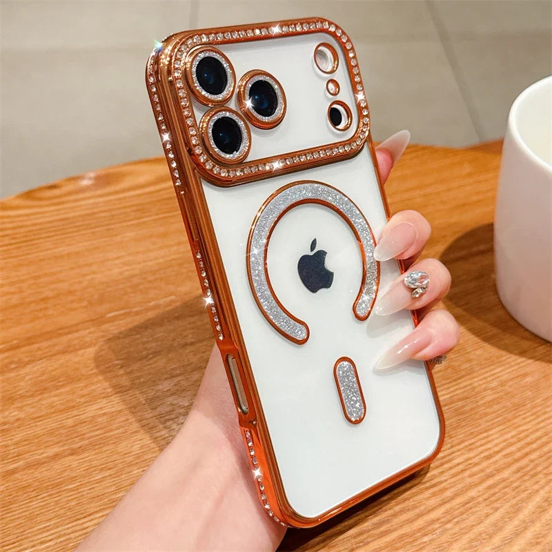 Glitter Diamond MagSafe iPhone Case Clear