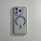Sporty MagSafe iPhone Case with Honeycomb Cube Texture and Anti Slip Grip