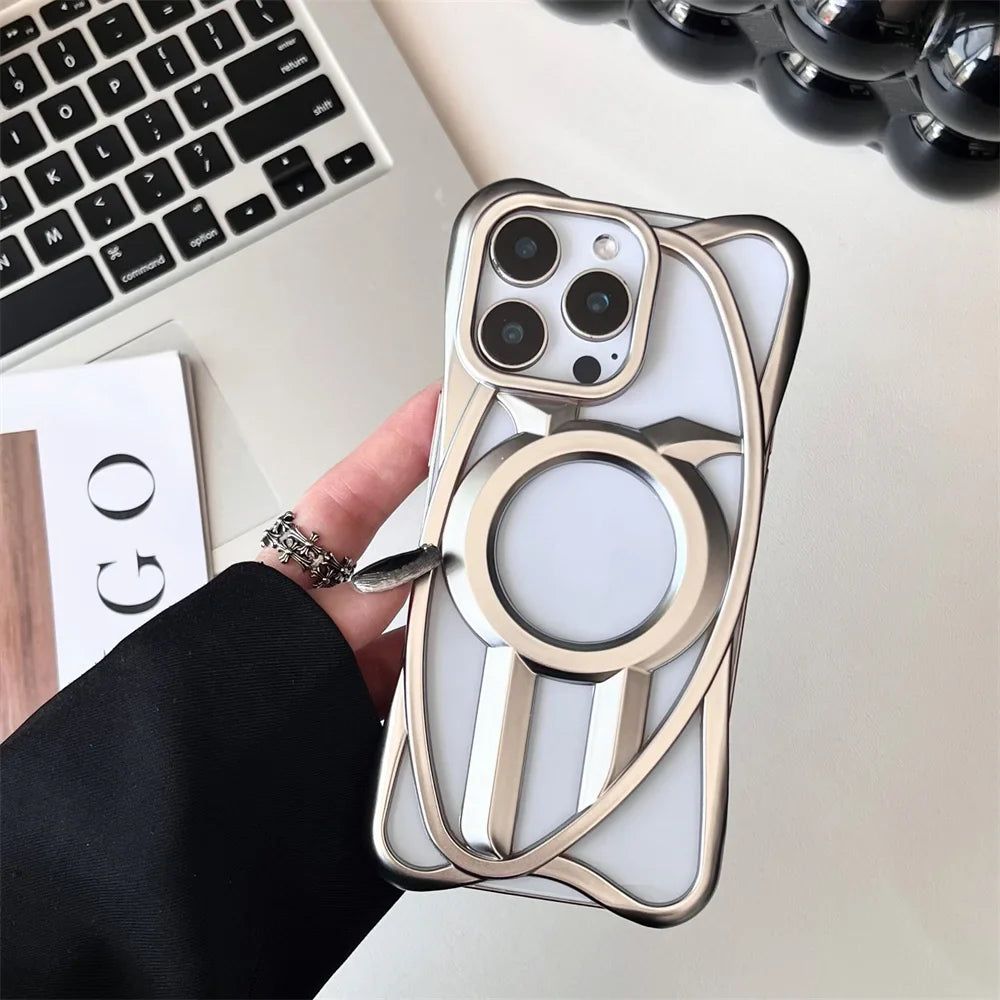 Transparent Geometric Ring iPhone Case Shockproof Slim Protective Cover