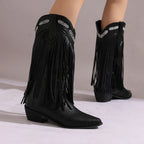 Carris Suede Leather Western Cowgirl Boots