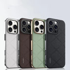 Diamond Pattern Leather Slim iPhone Case