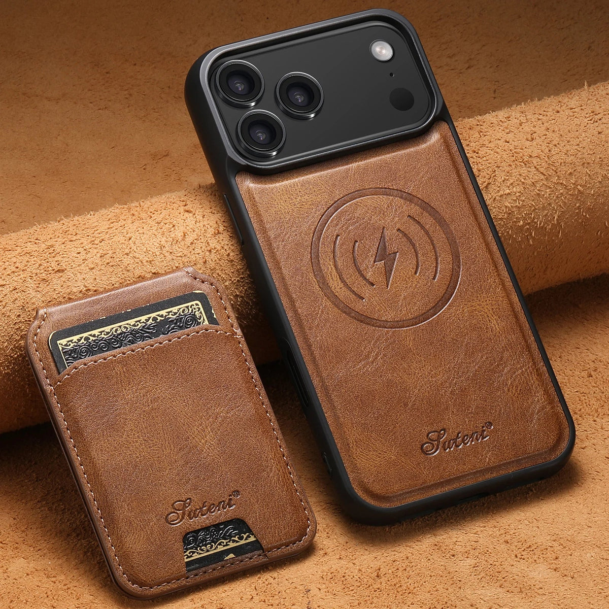 Leather MagSafe iPhone Case With Detachable Wallet