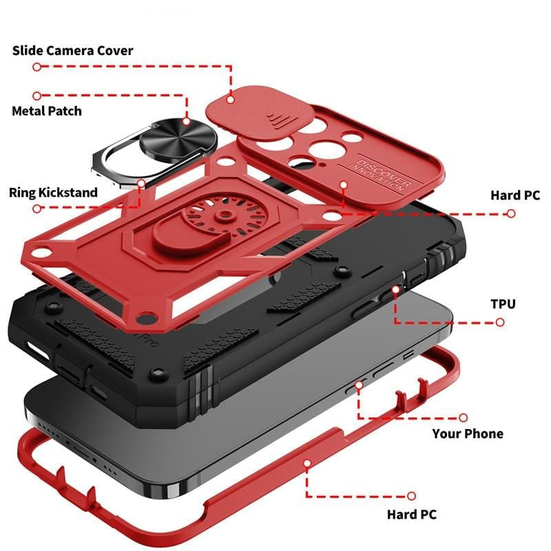 Rugged iPhone Case with Sliding Camera Cover