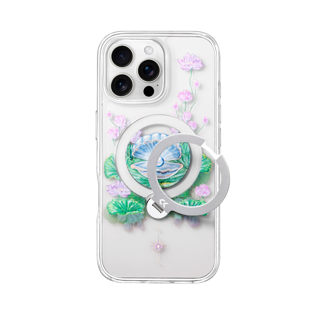 Lotus Flower Pattern MagSafe iPhone Case