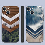 Foggy Forest Wood Texture iPhone Case