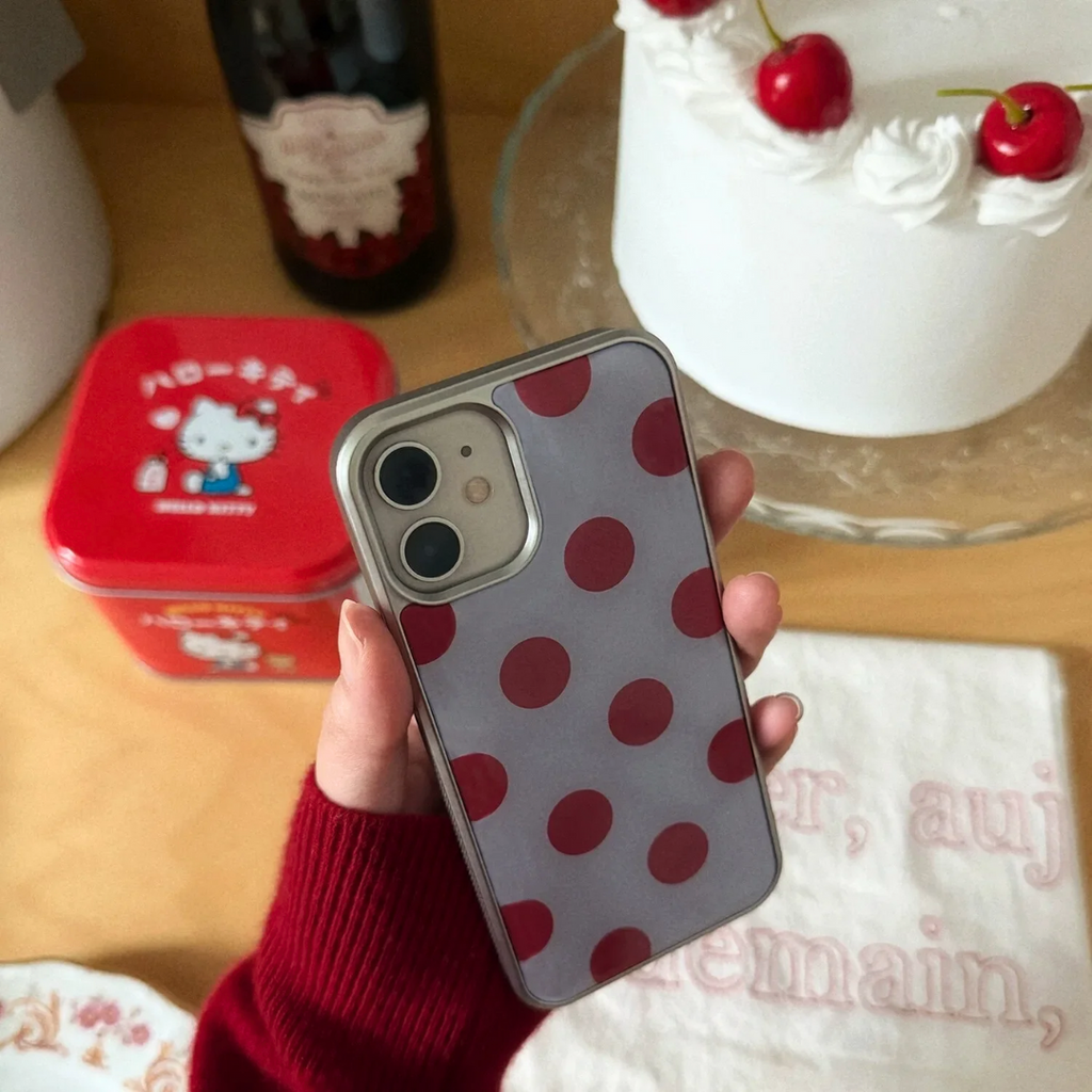 Big Polka Dot Metal iPhone Case