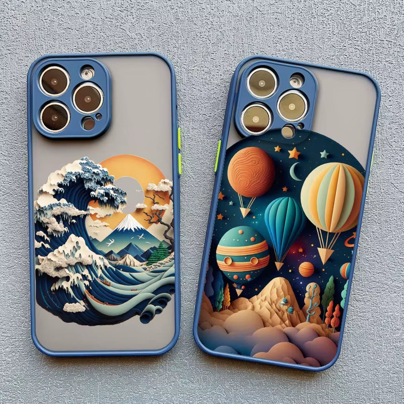 Aesthetic Papercraft Scenery iPhone Case