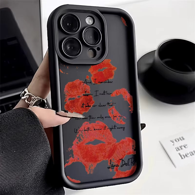 Lipstick Kiss Print iPhone Case