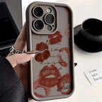 Lipstick Kiss Print iPhone Case