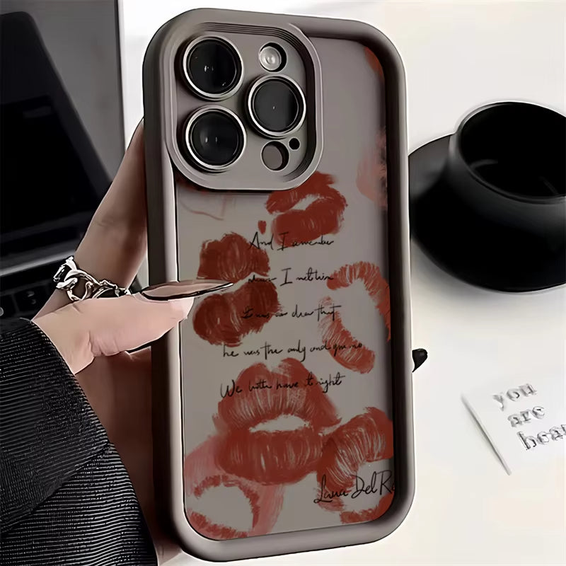 Lipstick Kiss Print iPhone Case