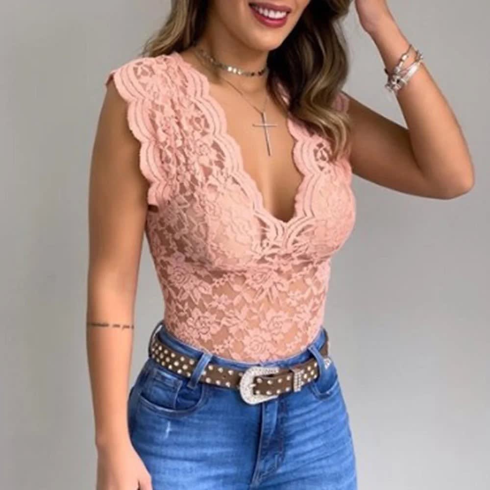 Rocio Lace V Neck Top_13
