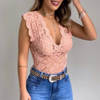 Rocio Lace V Neck Top_13