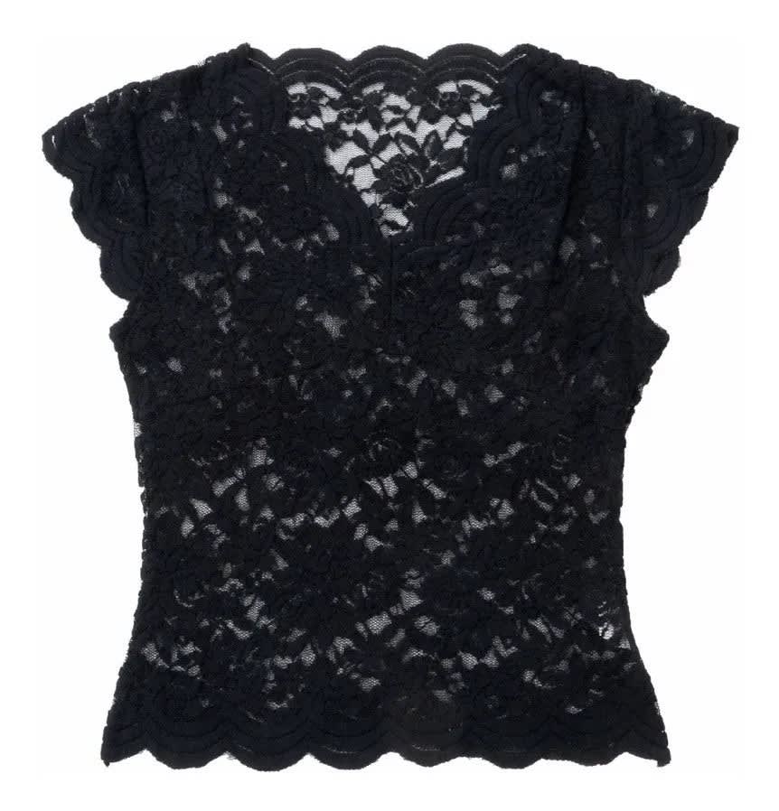 Rocio Lace V Neck Top_19