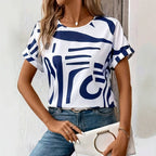 Willemijn Abstract Print Crew Neck T-Shirt_2