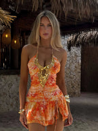 Basma Halter Ruched Mini Dress_4