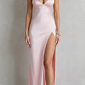 Hikari Satin High Slit Maxi Dress_1