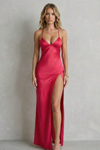 Hikari Satin High Slit Maxi Dress_10