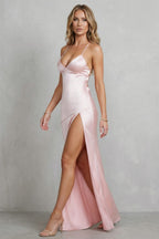 Hikari Satin High Slit Maxi Dress_3