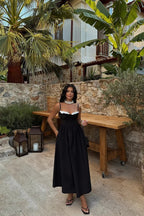 Delphine Ruffled Corset Midi Dress_3