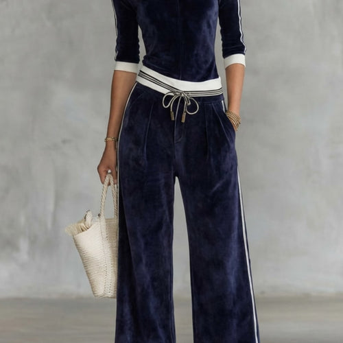 Alessandra Velour Wide Leg Two Piece Set_1