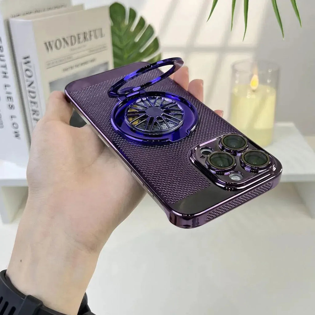 Heat Dissipation MagSafe iPhone Case with Rotating Kickstand