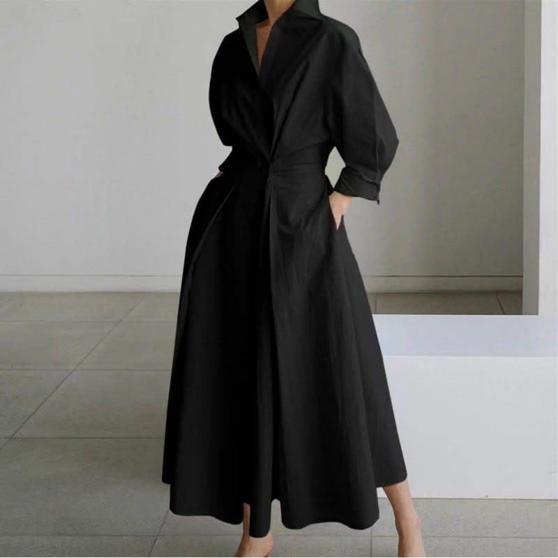 Jamila Button Front Maxi Shirt Dress_9
